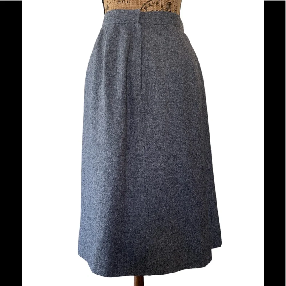 Womens Vintage Union Made Gray Wool Skirt by The Villager - Picture 8 of 10